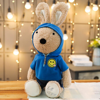 砂糖兔布娃娃小兔子玩偶可爱兔公仔衣服可脱生日礼物咪咪兔子七夕情人