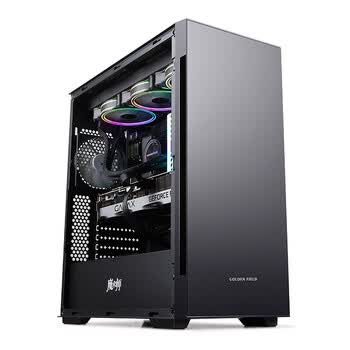 field)魔术师super电脑机箱电竞游戏台式机侧透玻璃水冷机箱 金河田