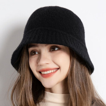 斯哲维世szonvos高级感纯羊毛渔夫帽女秋冬季新款保暖针织毛线帽显