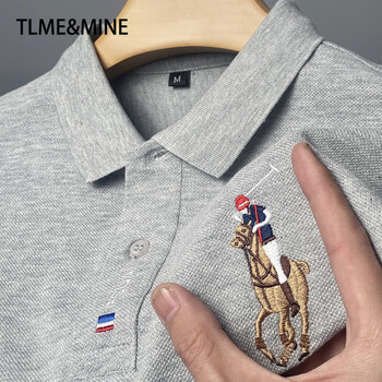 tlme & mine轻奢高端品牌 polo衫男士新款夏季男装短袖 t恤刺绣休闲