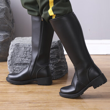 新款男女护卫队礼宾靴高筒队马靴升旗阅兵靴长筒日本