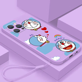 爱心哆啦a梦草紫色 苹果13pro