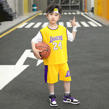 耐克官方儿童夏款短袖篮球服套装新款湖人队科比24号球衣童装男童速