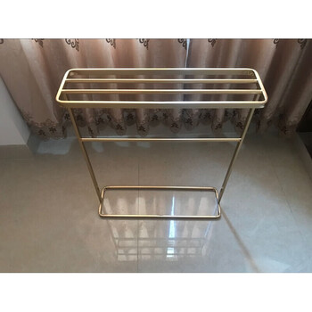 澳颜莱美式loft置地毛巾架落地浴巾架浴室置物架卫生间毛巾架简易毛巾