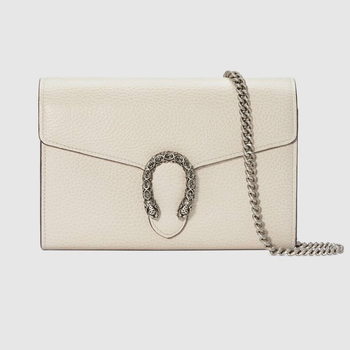 gucci古驰迷你酒神包dionysuswoc系列链条包古奇斜跨小包女包白色皮革