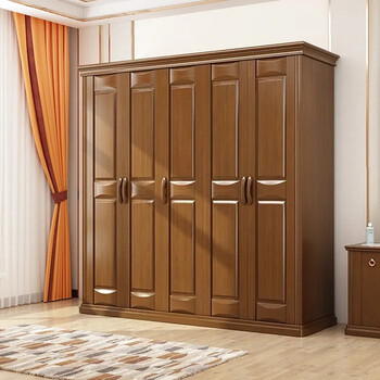 四门衣柜 顶柜 转角柜 胡桃色