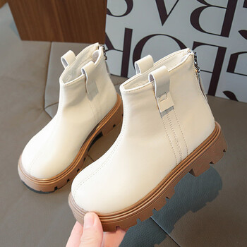 abckids女童靴子春秋款2023新款儿童马丁靴女孩英伦风短靴中大童炸街