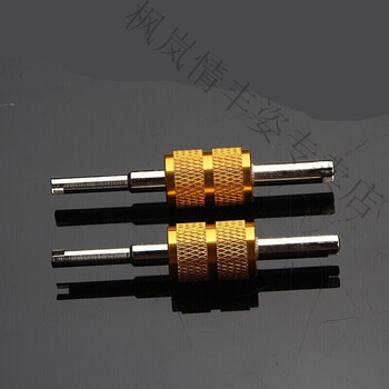 放气针汽车空调轮胎气嘴两用开关拆卸工具th2把金属两用气门芯扳手