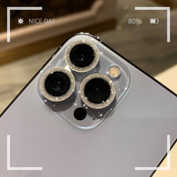适用苹果13promax闪钻镜头膜iphone12镜头盖水钻11promax相机保护圈13