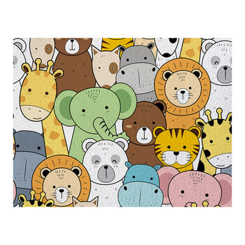 入户门地垫网红卡通可爱丝圈进门厅可裁剪动物垫脚垫厨房家用萌萌动物