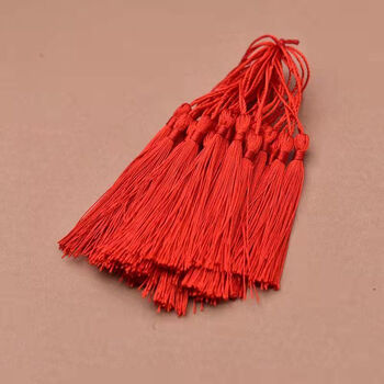 穗子diy手工材料吊穗古风挂饰书签中国风小流苏 书签穗子红色100个