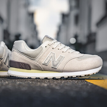 新百伦男鞋nbl运动鞋子男冬季新款网面鞋学生鞋574跑步鞋p574灰白36