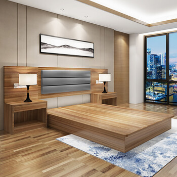 酒店床定制宾馆床套单间标间民宿旅馆客房酒店快捷家具床套钜惠床头柜