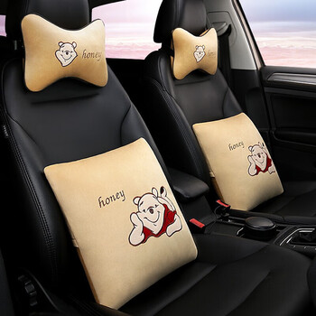 适用于汽车抱枕四件套头枕腰靠一对座椅靠垫车用颈枕车载靠枕车上腰枕