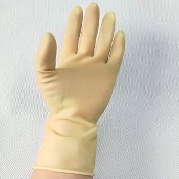 10双贴手短款家务食品级乳胶手套女洗碗厨房家用防水防滑高弹天然 aib