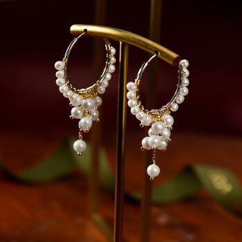 忆奴娇jolene925银饰品天然珍珠耳环度假风时尚耳坠日韩个性气质耳饰