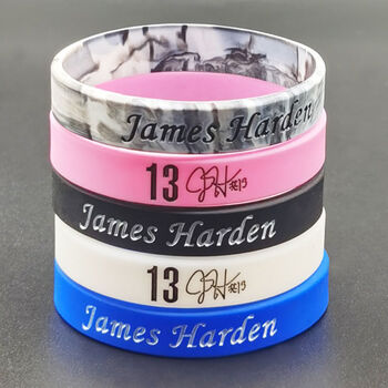 新款篮网13号哈登手环学生运动硅胶腕带球星周边饰品情侣手链橡胶小号