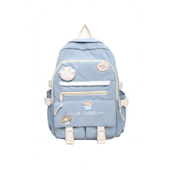 恬恬熊新款尼龙布书包女韩版多隔层时尚背包校园大容量中小学生双肩包