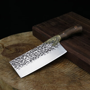龙泉螭龙正宗龙泉螭龙品牌纯手工锻打家用菜刀桑刀厨师专用刀具老式藤