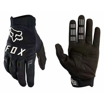 2022款美国fox手套越野摩托车骑行手套全指四季防摔 黑白 m