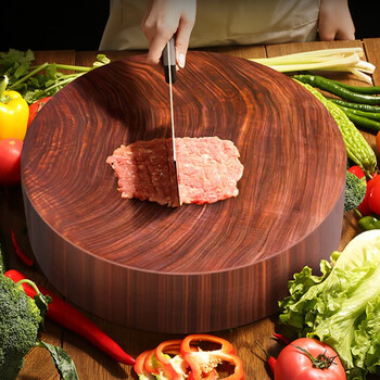 郎大厨正宗铁木砧板实木菜板酒店厨房切菜板整木原木案板菜墩48x8cm