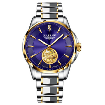 卡梭kassaw手表男全自动机械表24k金麒麟黄金表男表999足金手表k700g