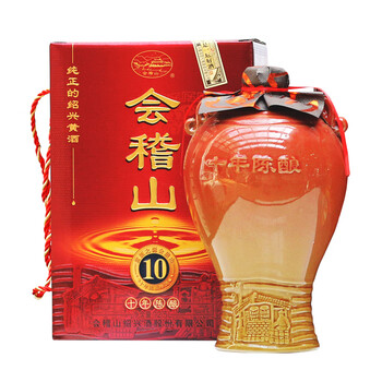 会稽山绍兴黄酒十年陈酿25l陶坛装绍兴花雕酒加饭酒半干型14度十年
