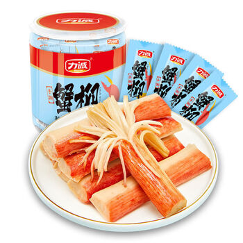 5折力诚手撕蟹柳250g罐装多种规格可选怀旧小零食海味休闲零食即食蟹