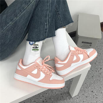 女生鞋子夏季aj  ins潮2022春季樱花粉低帮空军一号版型百搭韩版鞋