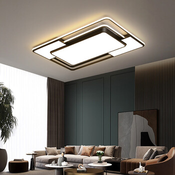 简约客厅卧室书房餐厅薄灯饰灯具摩登5暖摩登客厅120w无极调光8056cm