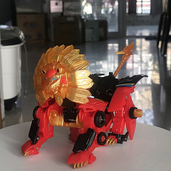 正版 天地神兽2天神地兽金刚玩具合集 之五六合体限含 圣狮王(胶盒装)