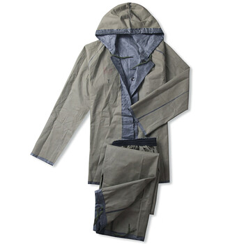 绿野客87式雨衣87式户外橡胶帆布老式连体雨衣绿色抗洪抢险煤矿劳保雨