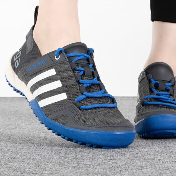 阿迪达斯（adidas）溯溪鞋男2024夏新款DAROGA户外越野防滑低帮透气运动涉水鞋HP8636 HP8637/升级/前掌涉水/蓝 41