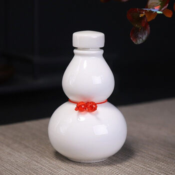 小瓷瓶古代装药陶瓷小药瓶复古创意带盖密封茶叶罐小号随身葫芦瓶款式