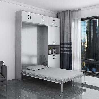 唯美馨隐形床带储物柜多功能隐藏床小户型下翻壁床一体折叠床正翻转