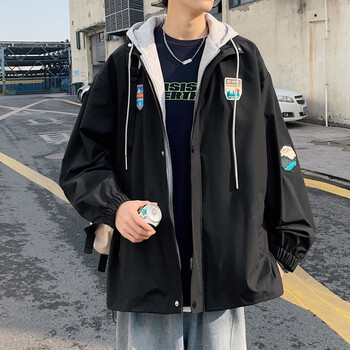 衣服15夹克16高中生17上衣黑色男靓仔个性帅气非主流外套xl男青年学生
