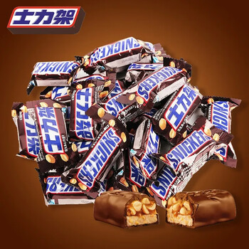 士力架士力架20g*15支花生夹心巧克力300g散装糖果休闲充饥零食小吃