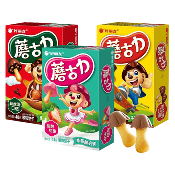嫩个蘑古力蘑菇力巧克力儿童饼干网红办公室吃货解馋零食休闲食品小吃