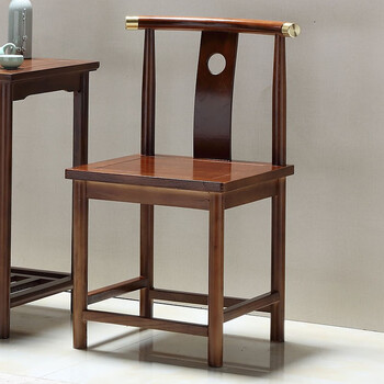 明琅实木主人靠背椅仿古月牙椅皇宫椅茶桌太师椅子酒店围椅圈椅官帽椅