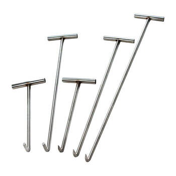 不锈钢钩子t型井盖钩拉货卷帘门钩物业下水道丁字钩拉门手拉勾子