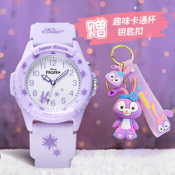 新款迪士尼儿童手表女小学生女孩冰雪奇缘联名运动防水女童电子表