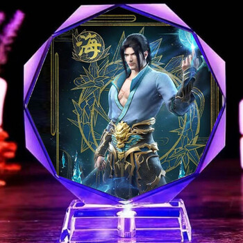 动漫周边发光立牌模型水晶摆件萧炎美杜莎女王手办盲盒 冰皇海波东