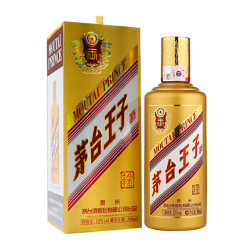 茅台王子酒（金王子）酱香型白酒53度500ml 单瓶装1号会员店