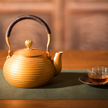 朱炳仁灵犀壶紫铜茶壶铜壶手工壶养生壶功夫茶泡茶壶小茶壶茶具礼品