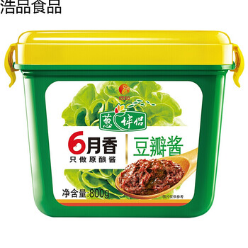 调味酱葱伴侣6月香豆瓣酱800g六月香东北大豆大酱蘸炒菜炸酱