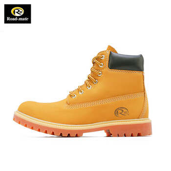 路伴男鞋秋冬经典款大黄靴男士系带工装鞋户外休闲鞋潮鞋同款蜂蜜色38
