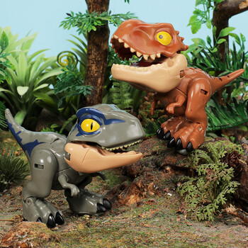 clceyq版萌趣变形机甲恐龙玩具金刚霸王龙牛龙迅猛龙双脊龙 机器人