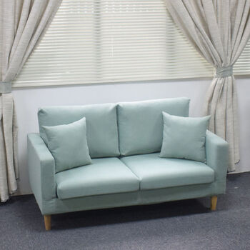 简约现代公寓客厅卧室三人双人单人位沙发组合薄荷绿076m单人乳胶款