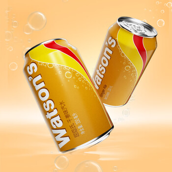 屈臣氏苏打水干姜味330ml*24罐装姜汁汽水碳酸饮料气泡水整箱 1件