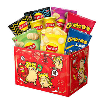随机口味慎拍乐事薯片零食大礼包礼盒698g1箱